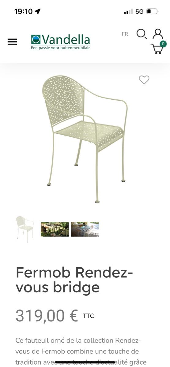 Fermob Set di tavolo e panche: Salon de jardin Fermob – Usato da Lully VD venduto da Garance040 8