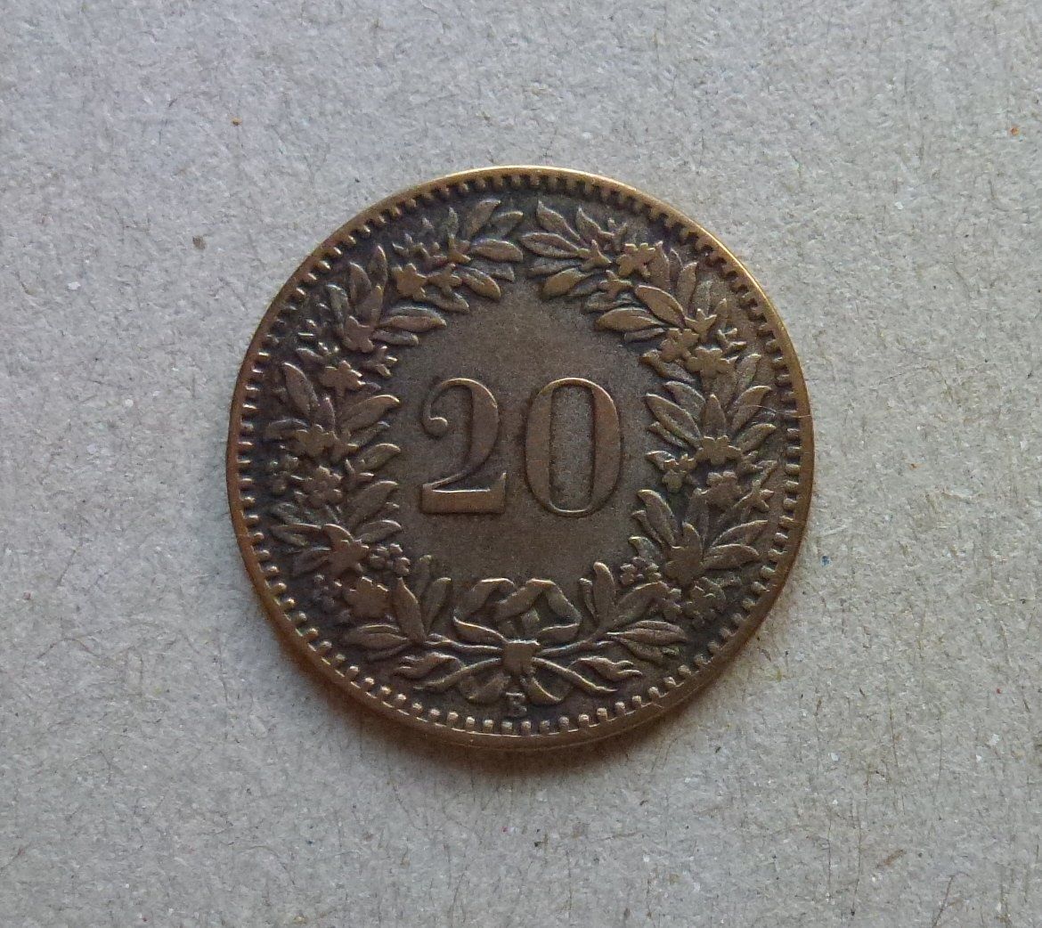 Tutti le monete: ++ 20 Rappen 1858, gute Erhaltung – Usato da Walkringen venduto da Casablanca777 1