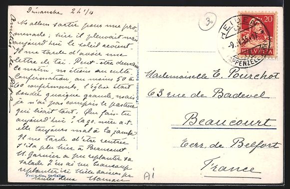 Cartoline postali: AK Heiden, Teilansicht mit Bäumen, 1933 – Usato da Berlin venduto da bartko-reher 1