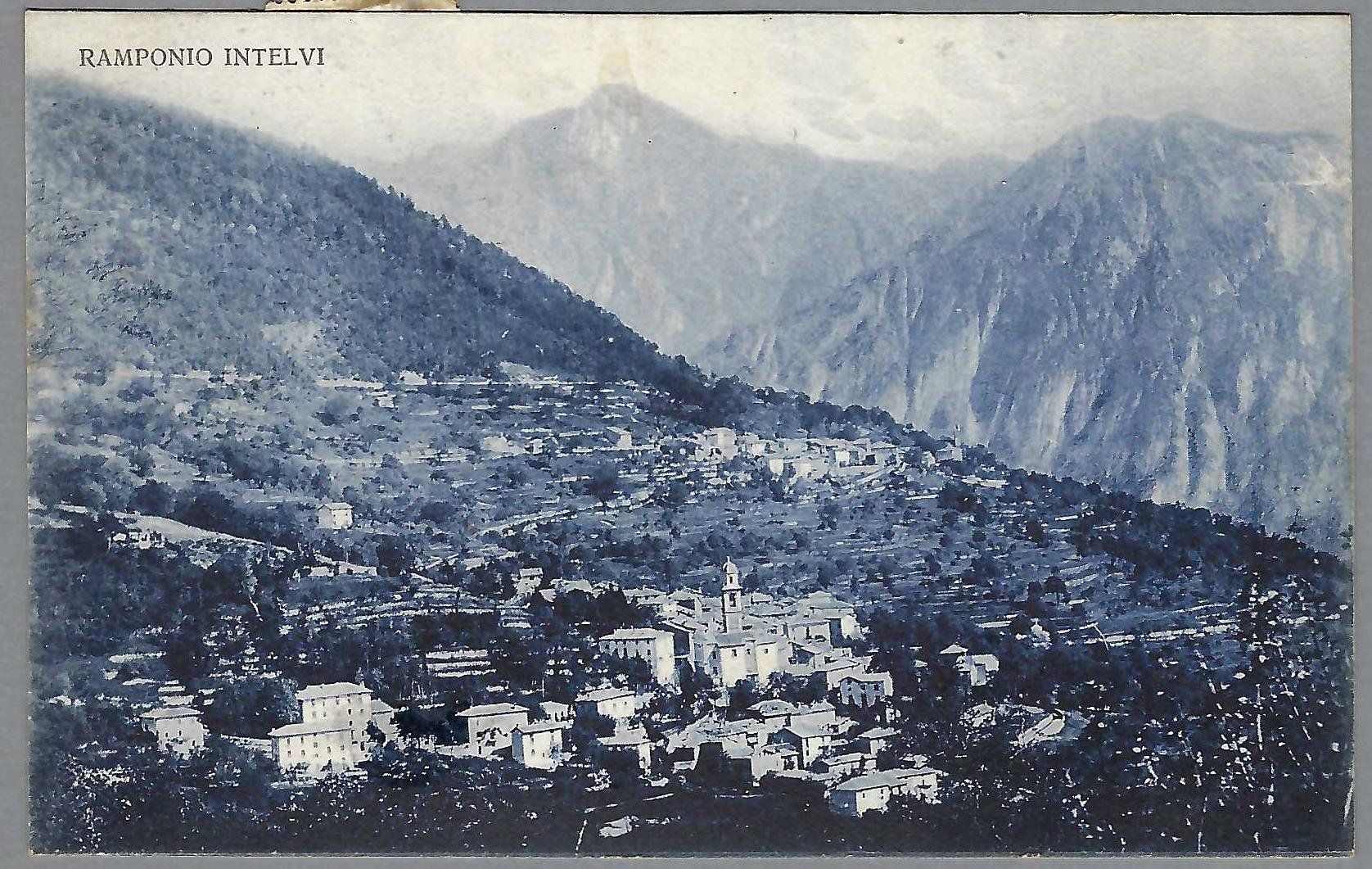 Cartoline postali: 1925, RAMPONIO D'INTELVI, PANORAMA – Usato da Pura venduto da ulisse1957
