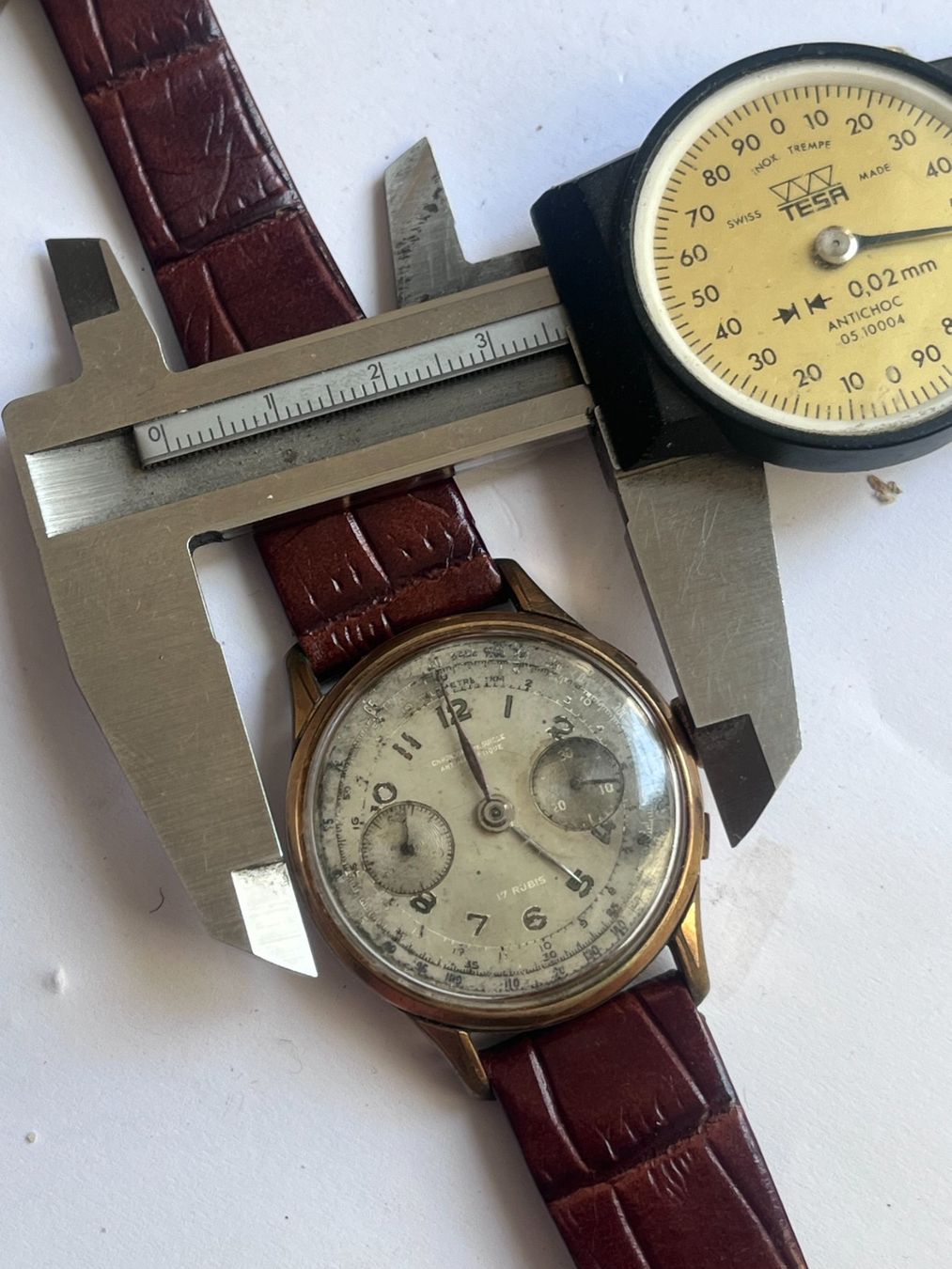 Orologi: Chronographe Suisse Antimagnetique – Difettoso da Worblaufen venduto da chronyves 1