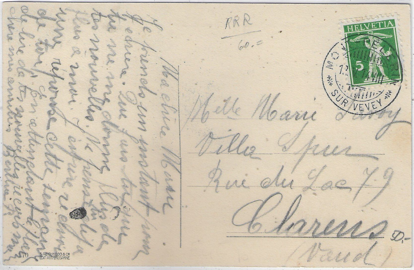 Cartes postales: Baumaroche - La Gare, Dent de Jaman - Postkutsche Diligence – D'occasion à Ettingen par Kartenplanet 1