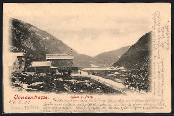 Cartoline postali: Tujetsch, Oberalppass, Oberalpstrasse, H – Usato da Berlin venduto da bartko-reher