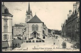AK Lausanne, Place St. Francois, 1907