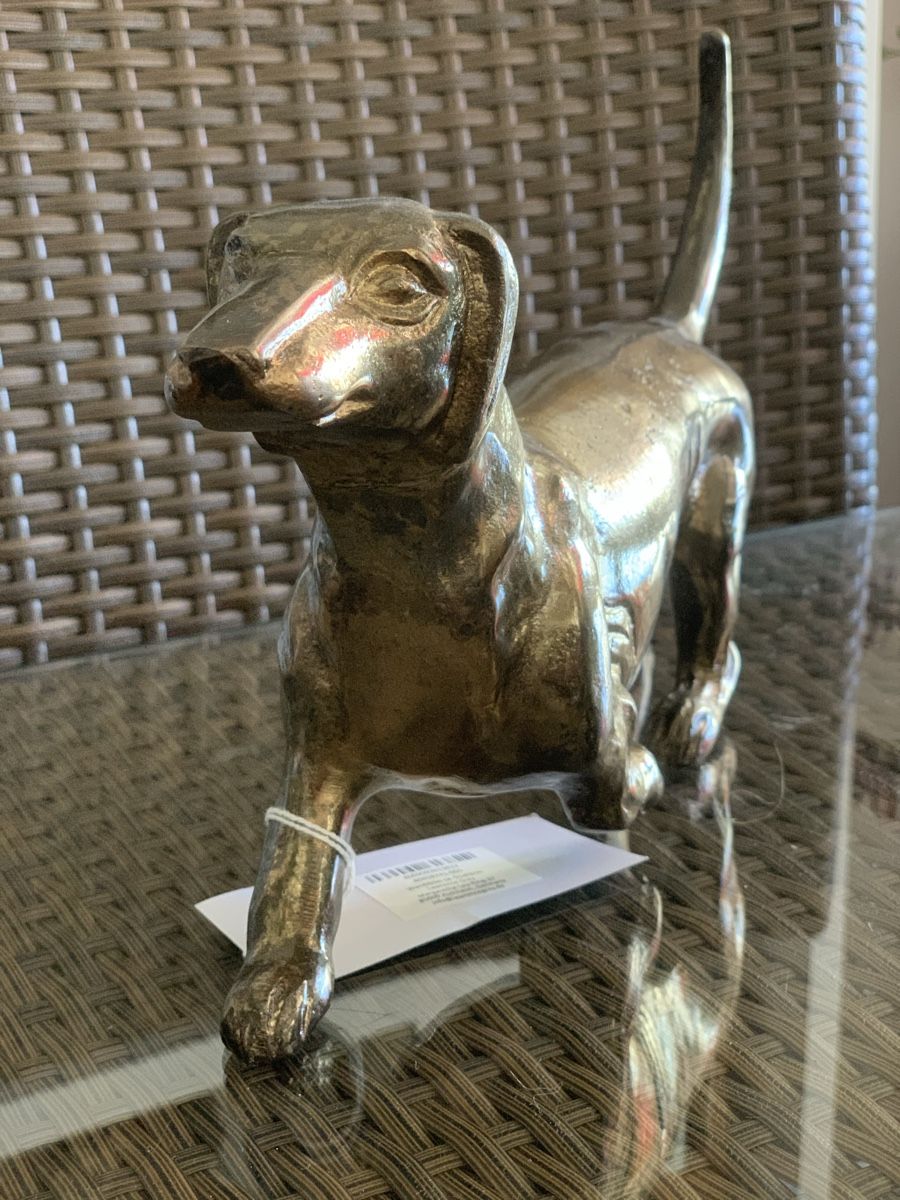 Statuette: Dackel Figur aus Aluminium – Nuovo e nell'imballaggio originale da Emmenbrücke venduto da Dior09