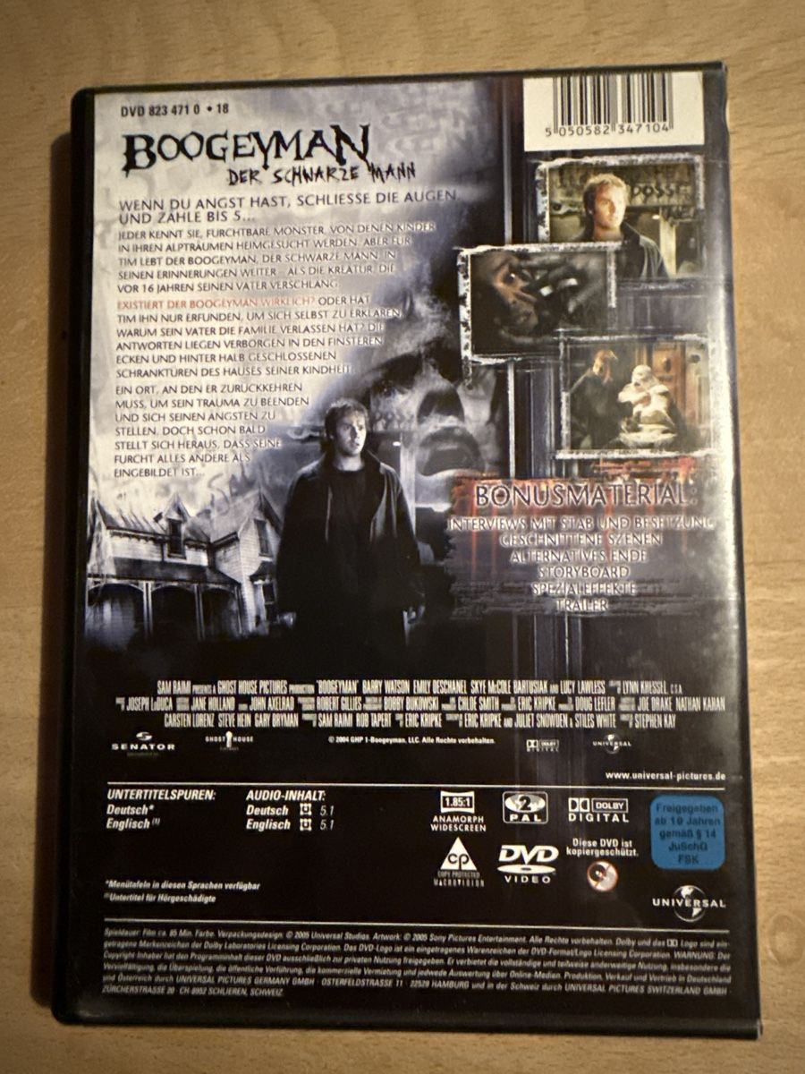Tous les DVDs: DVD Boogeyman der schwarze Mann – D'occasion à Dettighofen (Lengwil) par Dolol 1