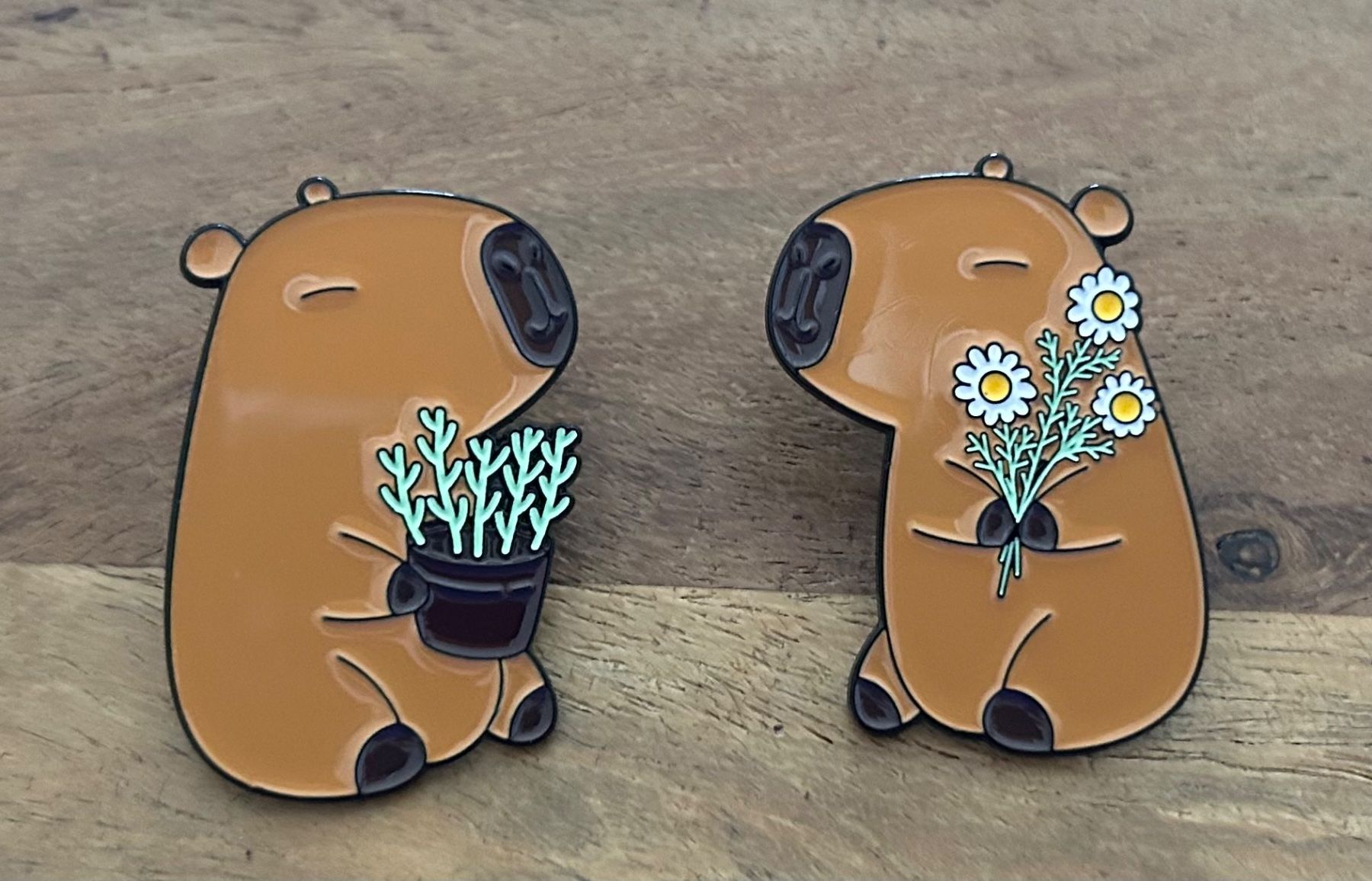Plaketten & Abzeichen: Set 2x Pin Capybara – Neu und originalverpackt aus Geneve von vane267