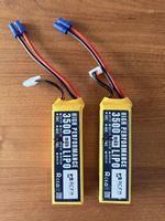 Zwei High Performance 4S LiPo Akkus 60C 14.8V 3500mAh