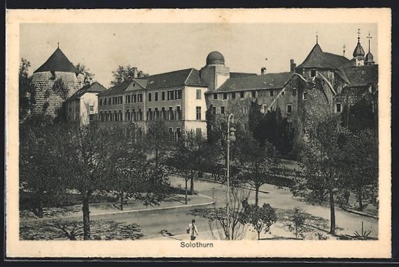 Cartoline postali: Solothurn, Strassenpartie mit Wehrturm a – Usato da Berlin venduto da bartko-reher