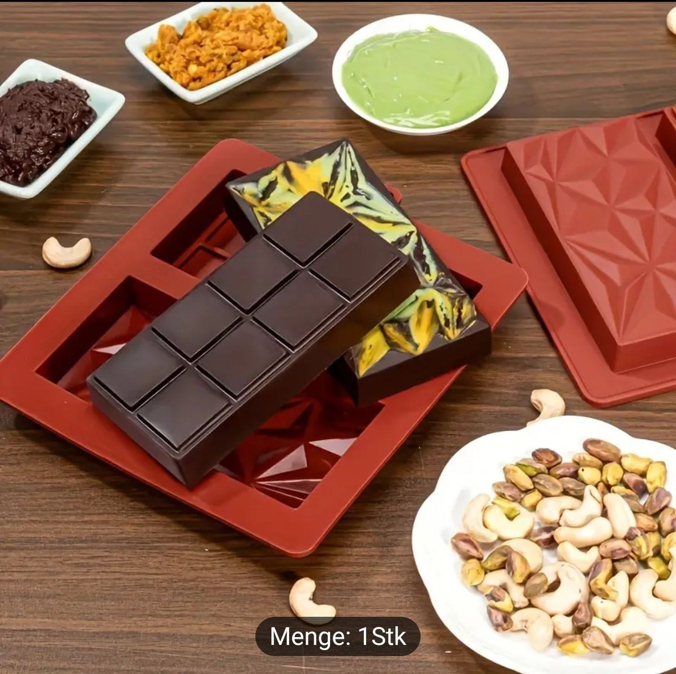 Teglie da forno: Silikonform Dubai Schokolade Form DIY – Nuovo e nell'imballaggio originale da Dintikon venduto da Vexi 1
