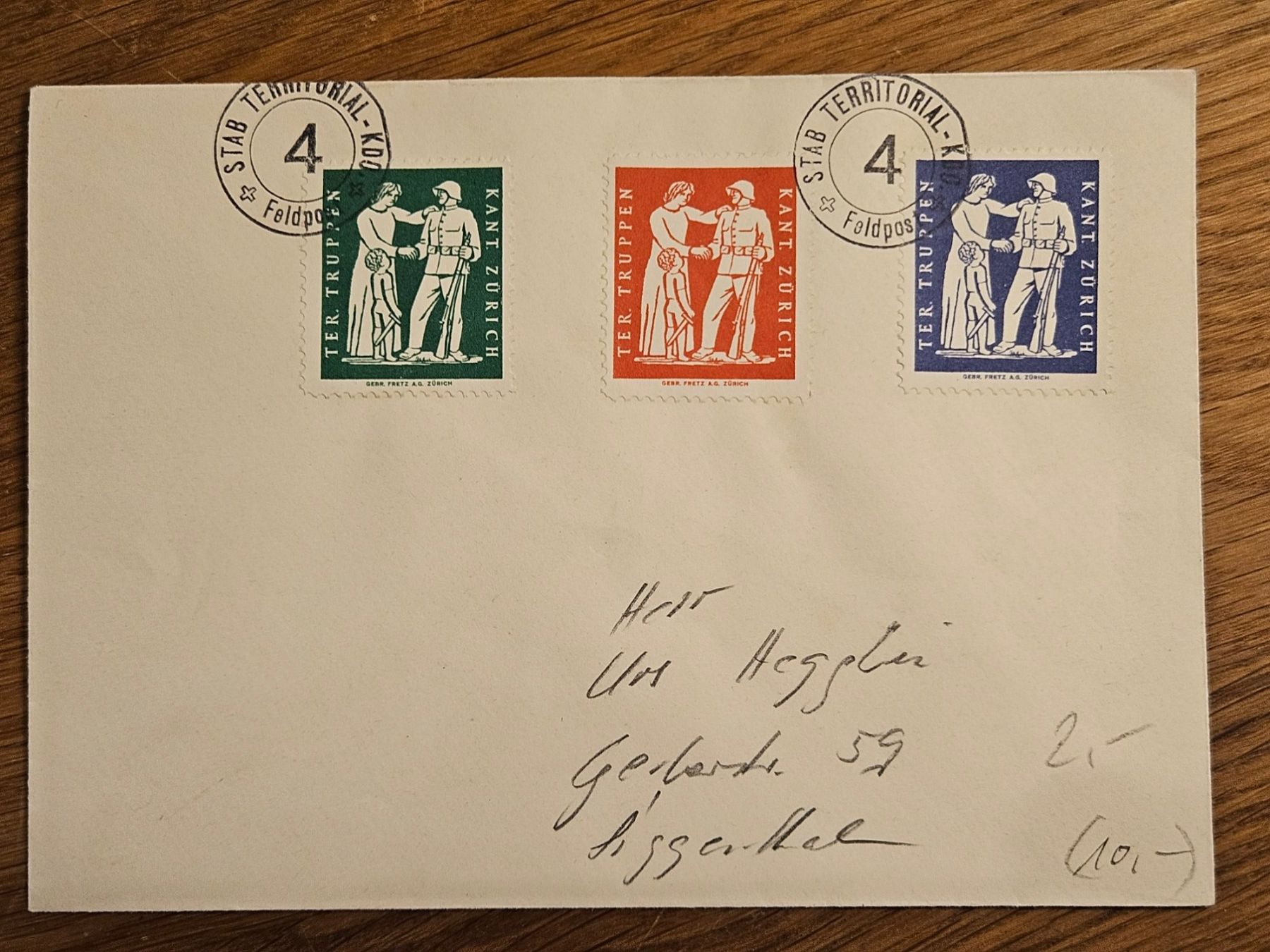 Tutti i francobolli: 2 schöne Feldpostbriefe zusammen 3.-- – Usato da Buttikon SZ venduto da Marcelr 1