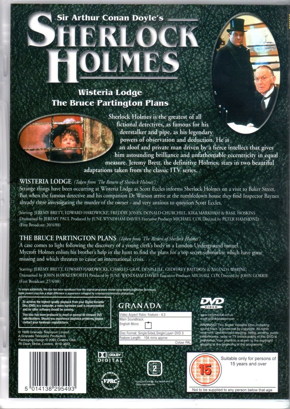 Tutti i DVDs: SHERLOCK HOLMES DVD – Nuovo (secondo la descrizione) da Losone venduto da EM2019 1