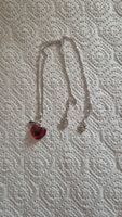 Collier pendentif coeur rouge Swarovski