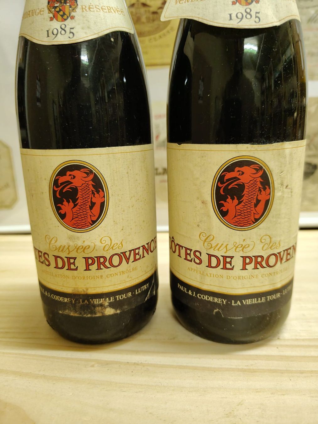 Wein: 2x 1985 CUVÉE DE CÔTES DE PROVENCE CODEREY‪ – Neu und originalverpackt aus Münchenstein von weinundspirituosen 2
