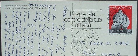 Cartoline postali: LUGANO-ALDESAGO-BRÈ Hotel Montefiore – Usato da Jona venduto da philajona 1