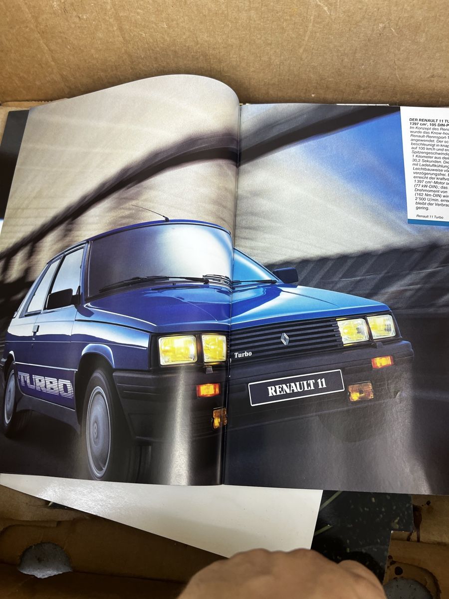 Renault Documenti: Alter Renault 11 Turbo Prospekt Deutsch – Usato da Wettingen venduto da NickInc 2