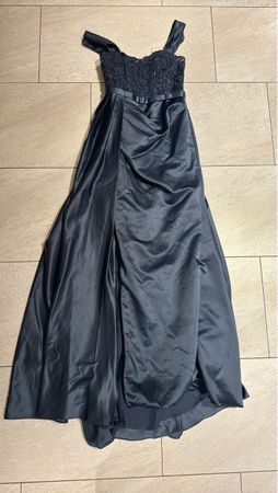 Elegantes Abendkleid, Dunkelblau, Grösse 32, neuwertig