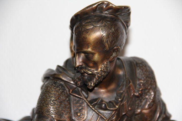 Sculture & Statue: Antique sculpture en bronze signe . – Usato da Praz (Vully) venduto da pikuluka1 3
