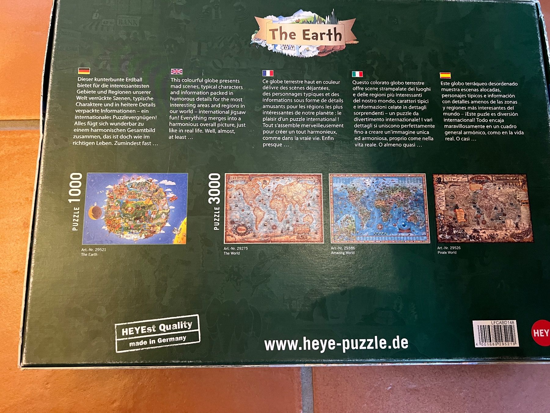 Puzzle: HEYE The Earth Puzzle 1000 Teile – Usato da Steffisburg venduto da 9MOMO5 1