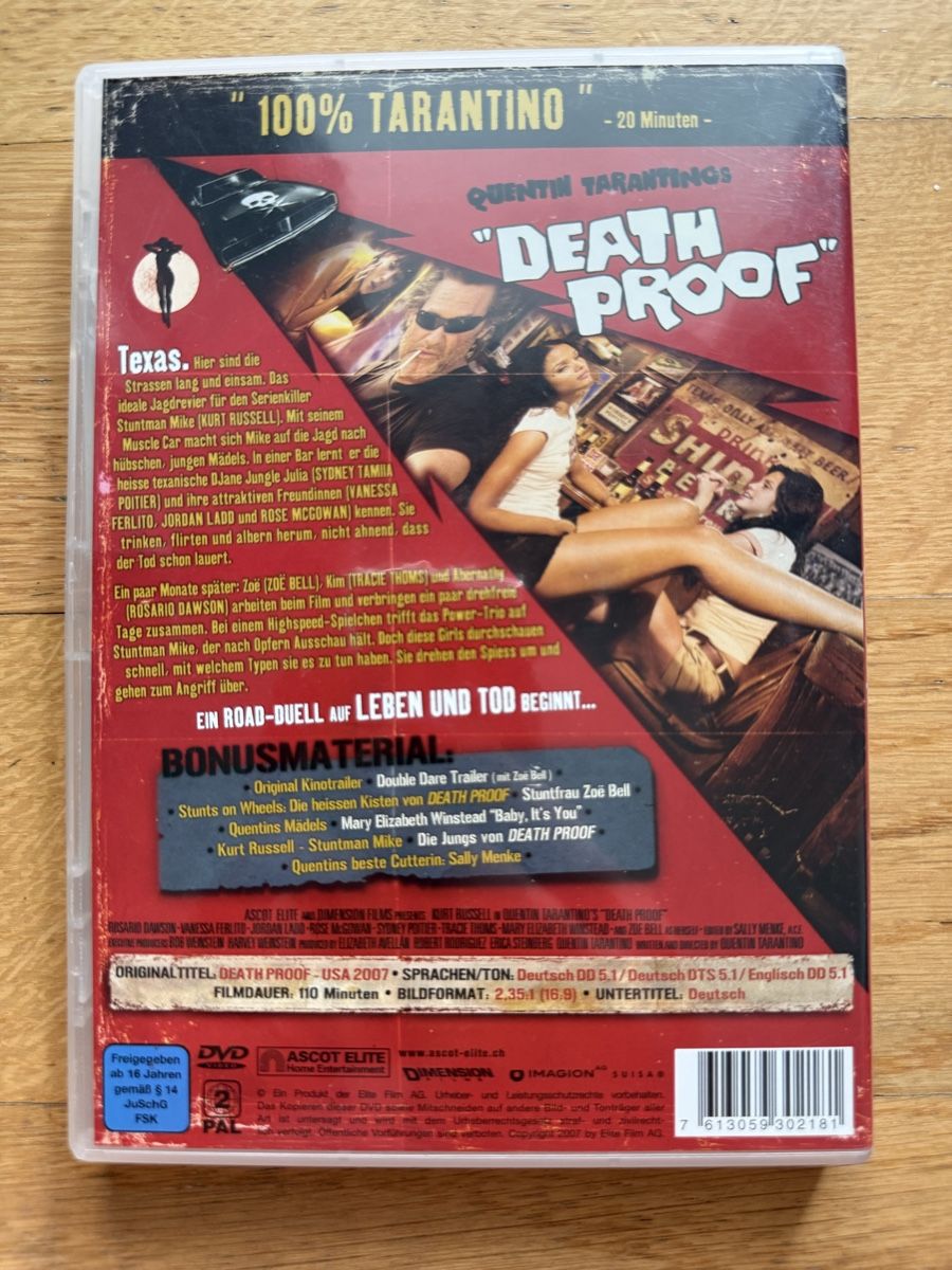 Tutti i DVDs: Death Proof - Doppel DVD Collectors Edition – Usato da Kölliken venduto da nerdorado 1