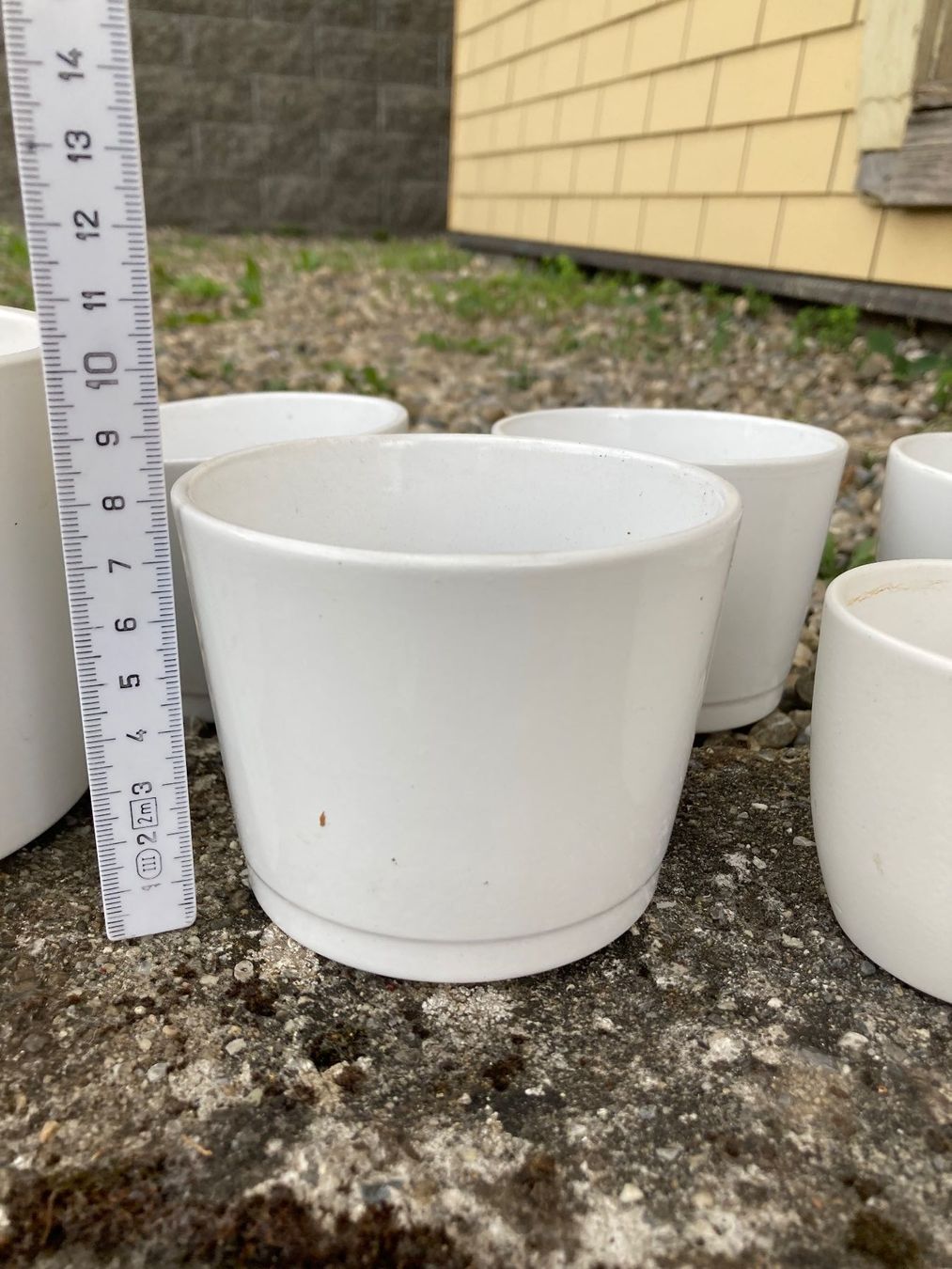Vasi per fiori: 6x Übertöpfe weiss – Usato da Hitzkirch venduto da eve_may 3