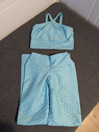 Set legging & brassière / BH bleu Copakabana L