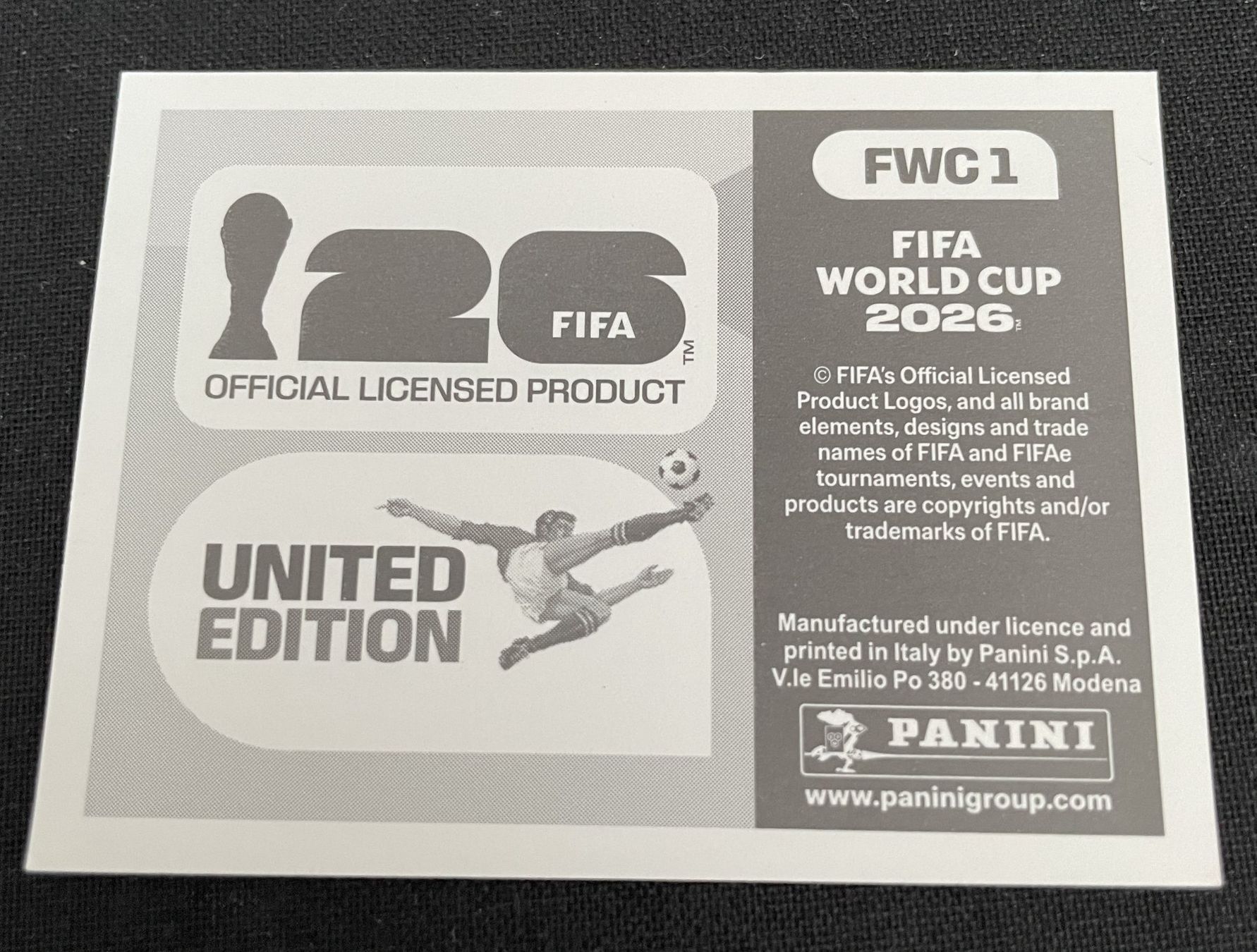 Panini Carte collezionabili: FIFA WM 2026 Sticker FWC 1 – Usato da Fahrwangen venduto da Venez 1