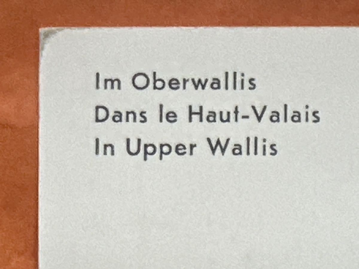 Ansichtskarten: 1957 Im Oberwallis, Dent le Haut-Valais.  – Gebraucht aus Zürich von Chaeffeler 2