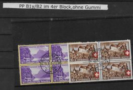 PP  By1/B2 im 4er Block ohne Gummi,⨀FRAUENFELD
