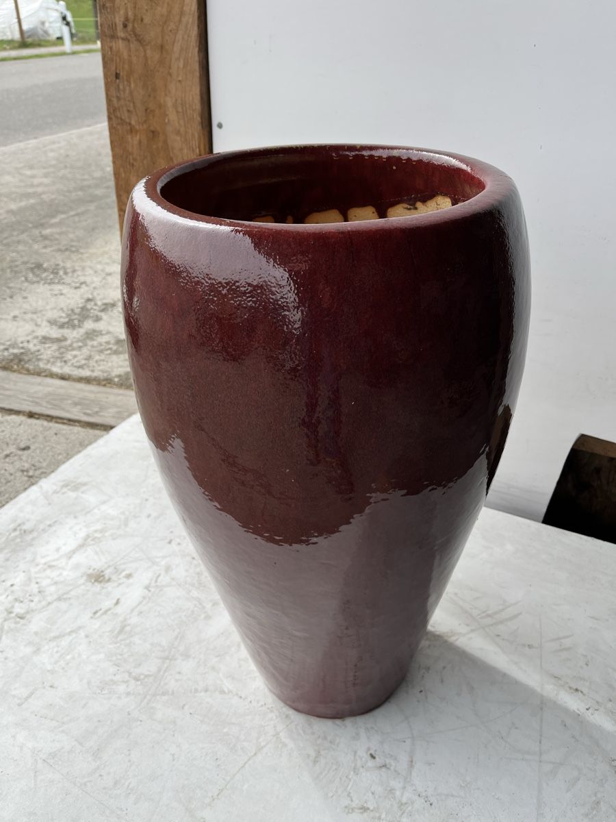 Tutte le decorazioni: Garten-Vase//Topf Keramik, rot – Nuovo (secondo la descrizione) da Wetzikon ZH venduto da seli03 6
