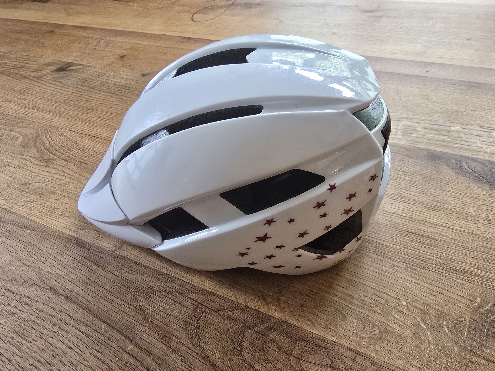 Caschi: Kinder Velohelm, weiss mit Sternen, 47 - 54 cm – Usato da Böbikon venduto da carlexandra 2