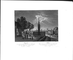 Basel St. Jakob  Aquatinta von Nilson