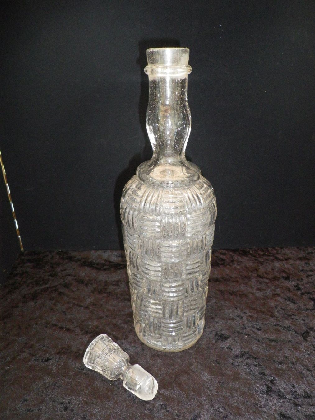 Bottiglie: Antike Press-Glas Flasche mit Stöpsel – Usato da Reinach BL venduto da Annodomini 3