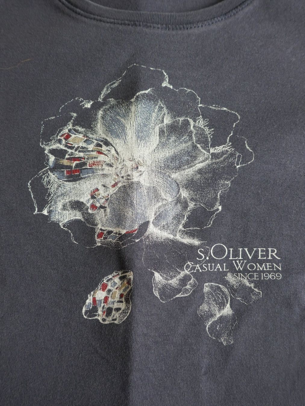 S.Oliver T-Shirts: S.OLIVER  Langarmshirt mit Print - dunkelblau – Gebraucht aus Volketswil von Cobra22 2