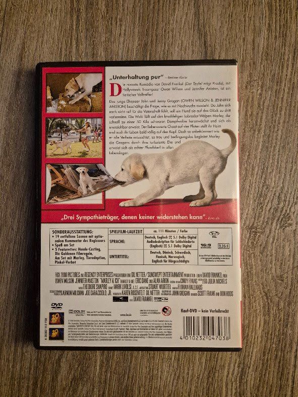 Alle DVDs: DVD: Marley & Ich (Wilson/Aniston) – Gebraucht aus Solothurn von Daniel_SO 1