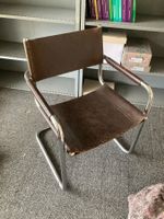 Sessel / Stuhl im Bauhaus Stil, Vintage Leder Designer