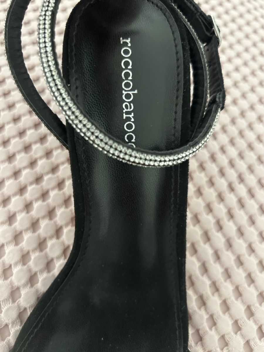 Roccobarocco Damenschuhe: Roccobarocco Sandaletten Schwarz Glitzer Gr. 38.5 – Neu (gemäss Beschreibung) aus Langnau im Emmental von Iriss 4