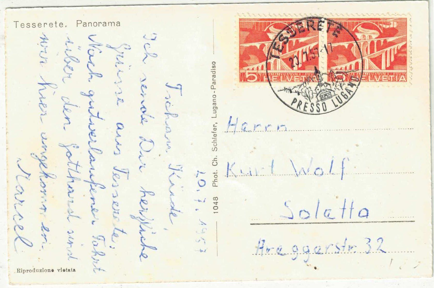 Cartes postales: Tesserete - Panorama – D'occasion à Ettingen par Kartenplanet 1