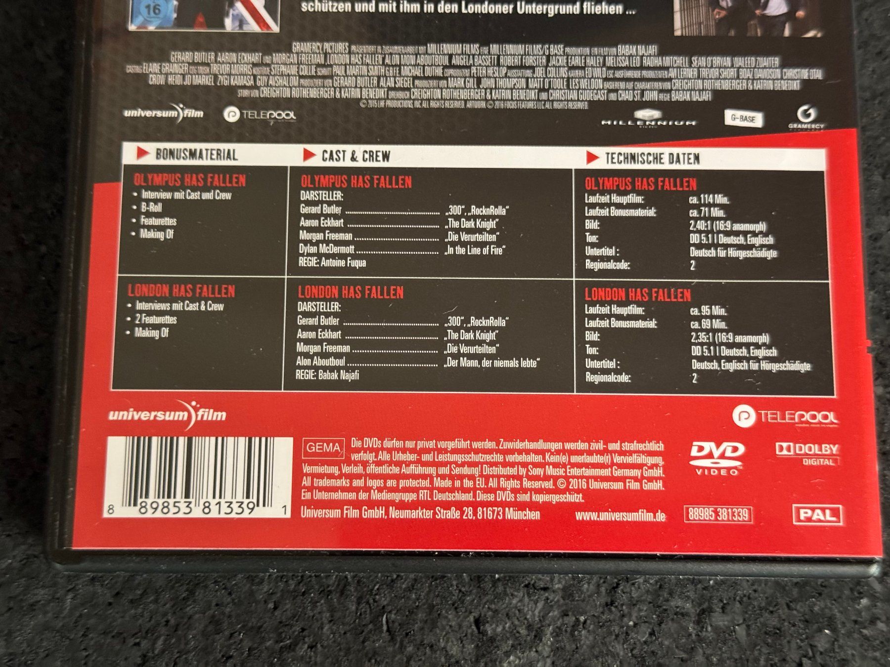 Tutti i DVDs: Olympus has fallen  + London has fallen 2 DVD's DE/EN – Usato da Fribourg venduto da tschjoly 3