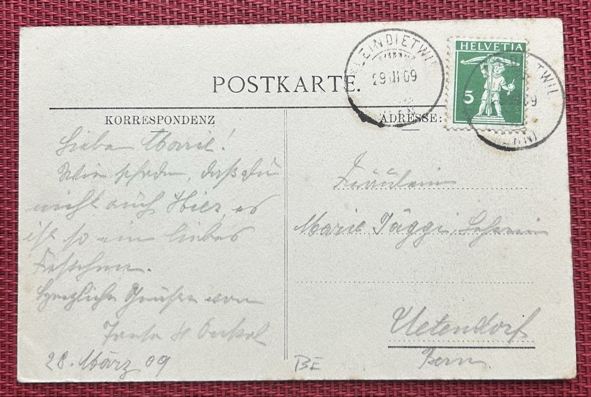 Cartoline postali: AK Kleindietwil 3-Bildrig  – Usato da Horw venduto da Tellbub 1