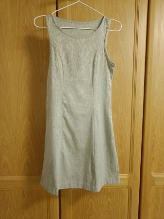 Elegantes Jacquard Kleid salbeigrün | XS/S