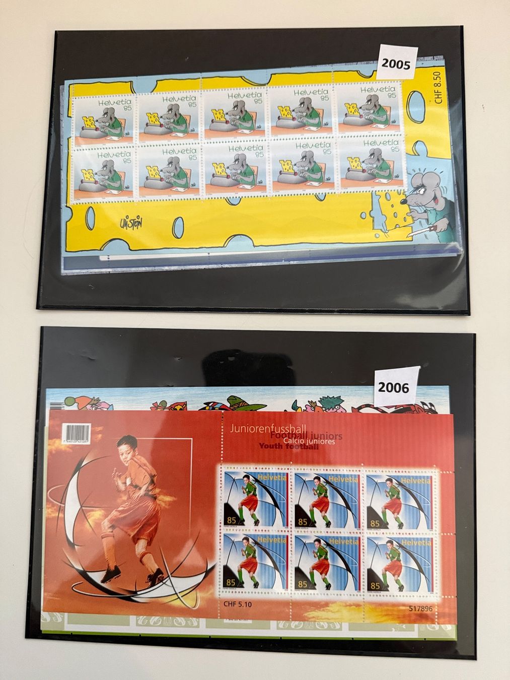 Tous les timbres: Kleinbogen Schweiz postfrisch unter Nominal zu 90% – Neuf (Voir description) à Riet (Neftenbach) par Xedos0 2