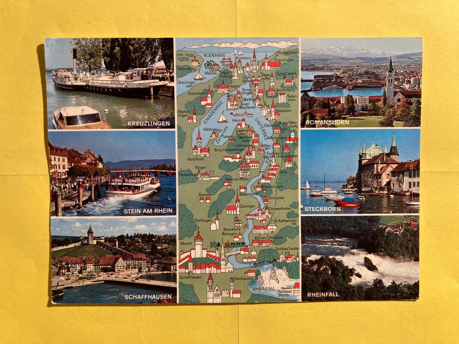 Cartoline postali: AK  7 Ansichten am Bodensee, 1.-8.75 - 6 – Nuovo (secondo la descrizione) da Grabs venduto da paggi01
