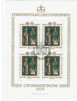 Briefmarken Liechtenstein 1979 vierer Bogen mit Zierrahmen