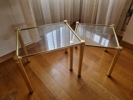 2er Set Satztischen im Hollywood-Regency-Stil, H 41/35