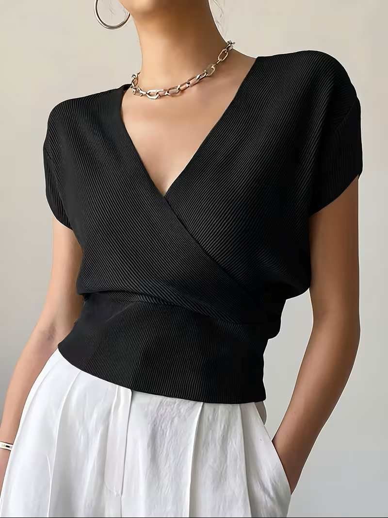 Maglioni & Felpe: Schickes  Wickelstricktop schwarz Grösse S neu – Nuovo e nell'imballaggio originale da Boll venduto da frauweber