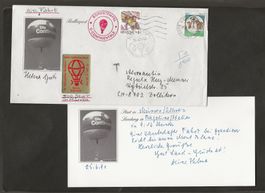 Ballon 1991 Schweiz Mürren Italien Luftpost