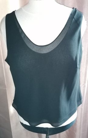 Retro transparentes Top doppellagig