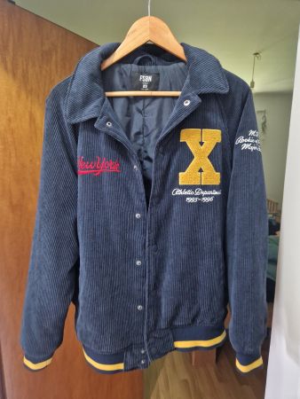 Collagejacke M Cord  blau Fishbone