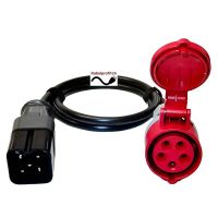 1,5m Stromadapter CH J15-5 Stecker auf CEE16-5 Kupplung IP44